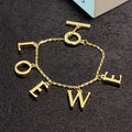18K Anagram Letter Bracelet